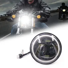 7 Inch Motorcycle LED Headlight Motorbike Car Headlamp 6500K H4 H13 45W With Angle Eyes High Low Beam For Harley Honda Yamaha 7 Inch Motorcycle LED Headlight Motorbike Car Headlamp 6500K H4 H13 45W With Angle Eyes High Low Beam For Harley Honda Yamaha