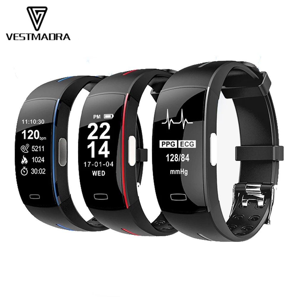 

VESTMADRA P3 Smart Band ECG+PPG Blood Pressure Smart Watch Heart Rate Monitor Activity Tracker Pedometer Sports Fitness Bracelet