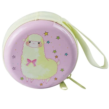 

40PCS / LOT Coin Purse Creative Cartoon Round Tinplate Zero Wallet Mini Portable Coin Pocket Mini Change Purse Earphone Bag