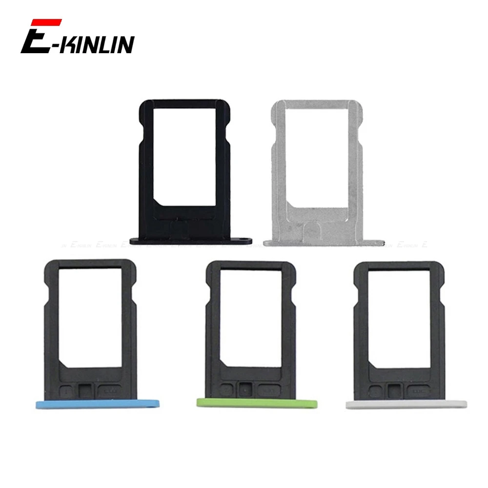 

100% NEW Repair Parts For iPhone 4 4S 5 5S SE 5C Sim Card Tray Slot Holder