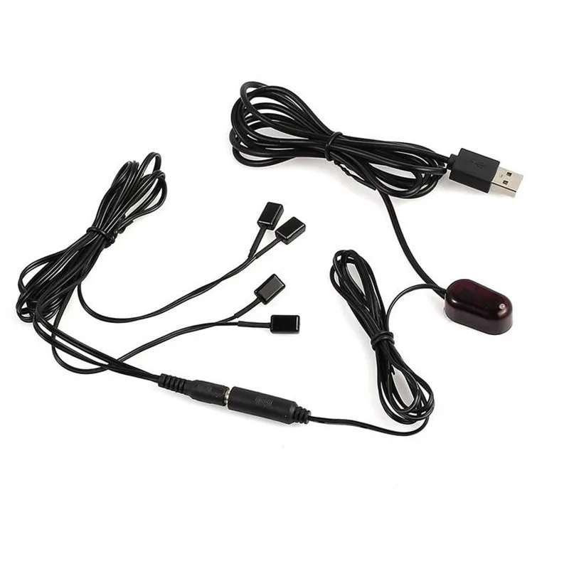 IR Repeater Infrared Remote 1 Receiver 4 Emitters Control Kit Hidden IR System for Satellite TV