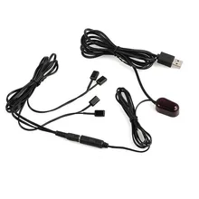 IR Repeater Infrared Remote 1 Receiver 4 Emitters Control Kit Hidden IR System for Satellite TV Receiver CD DVD Blu-ray Player