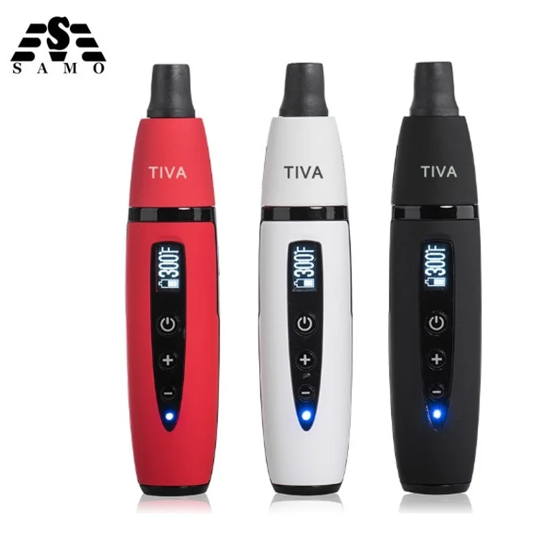 

TIVA dry herb vaporizer kit smoke herbal electronic cigarette portable display 300F to 435F with ceramic plate