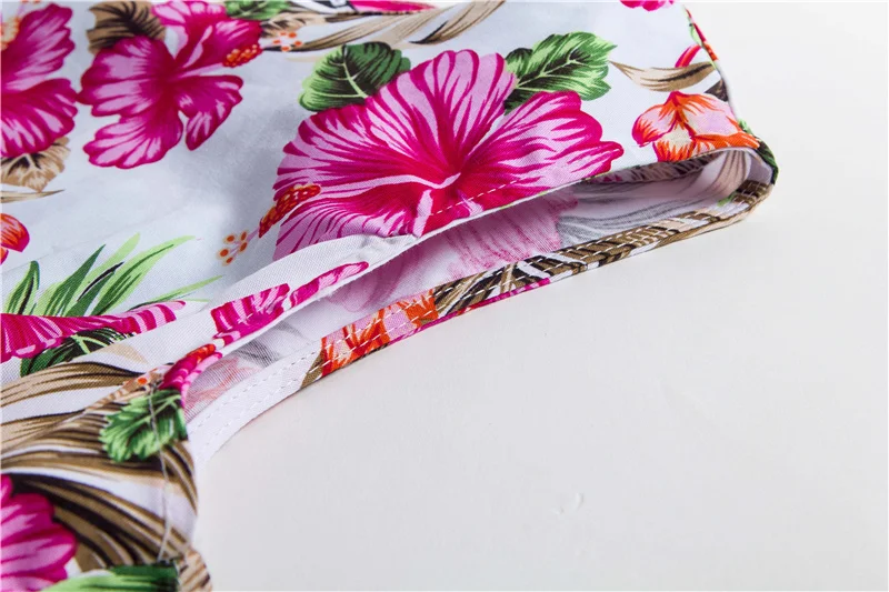 Kostlish 2017 New Summer Dress Women Floral Print Audrey Hepburn 50s 60s A-Line Vintage Dress Sleeveless Party Dresses Plus Size (106)