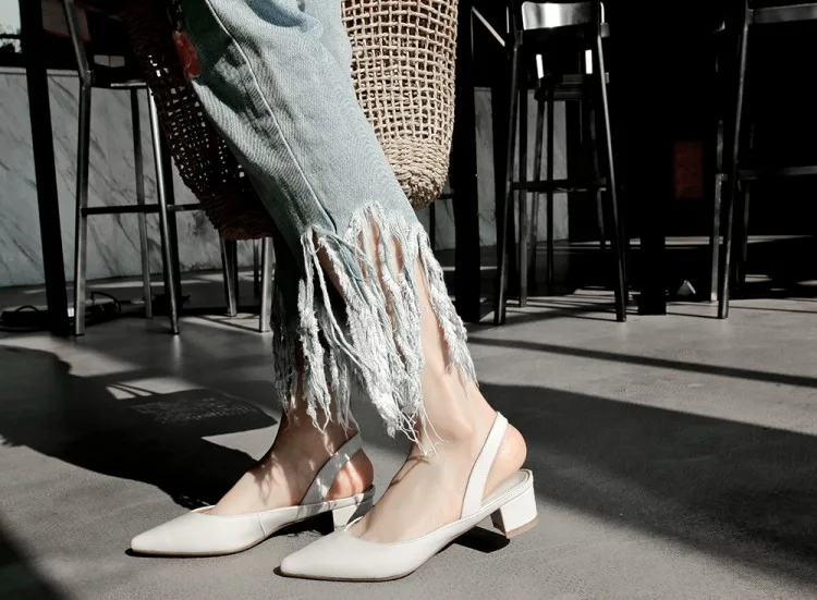 

Big Size 9 10 11 12 13 14 15 16 17 high heels sandals women shoes woman summer ladiesPointed shallow thick-heeled single shoe