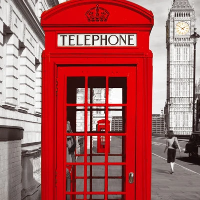 London Telephone Box Laminated Poster (24 x 36)