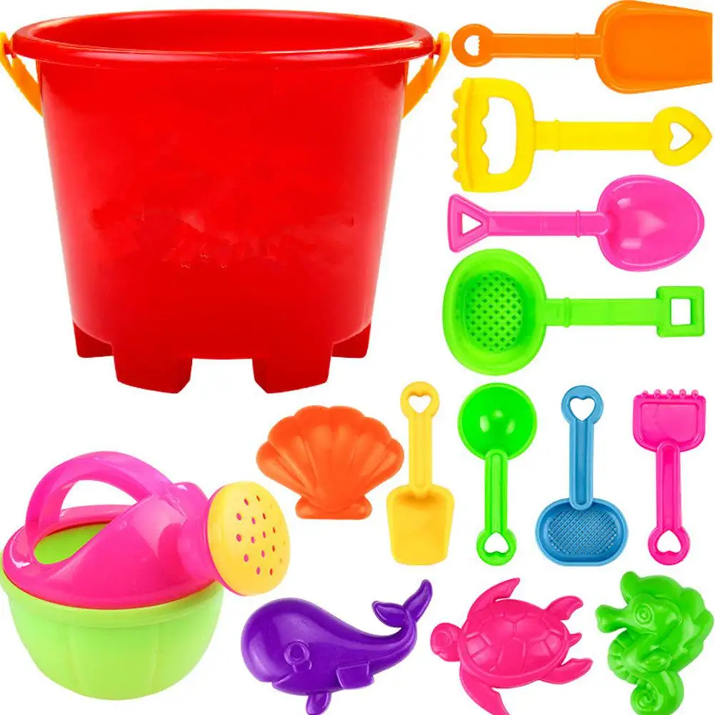 

6Pcs/14Pcs Kids Beach Sand Digging Shovel Tools Car Toy Set Random Color
