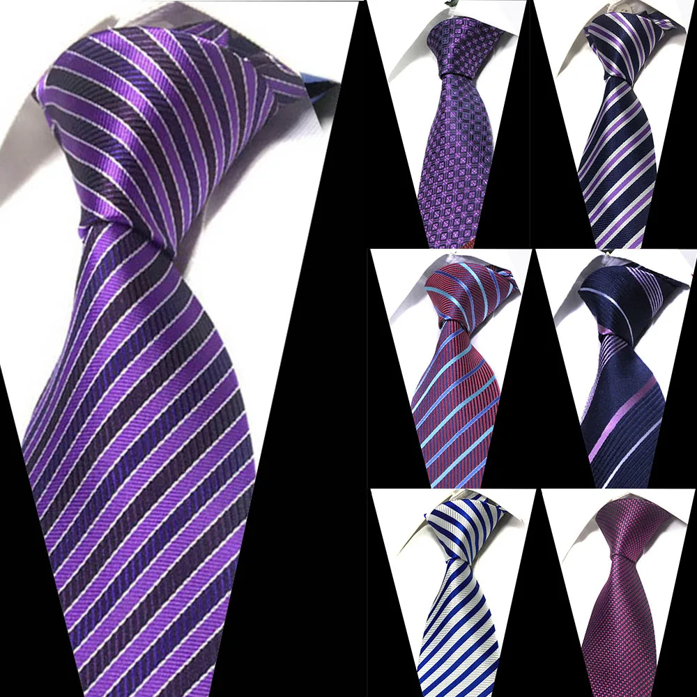 

New Design Paisley Plaid Jacquard Woven Silk Mens Ties Neck Tie 8cm Striped Ties for Men Business Suit Business Wedding Party