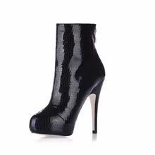 2019 Patent Leather Sexy zip snake thin high heels ladies mujer short boots woman ankle boots sexy shoes for women 91038-1 цена 2019 Patent Leather Sexy zip snake thin high heels ladies mujer short boots woman ankle boots sexy shoes for women 91038-1 цены онлайн