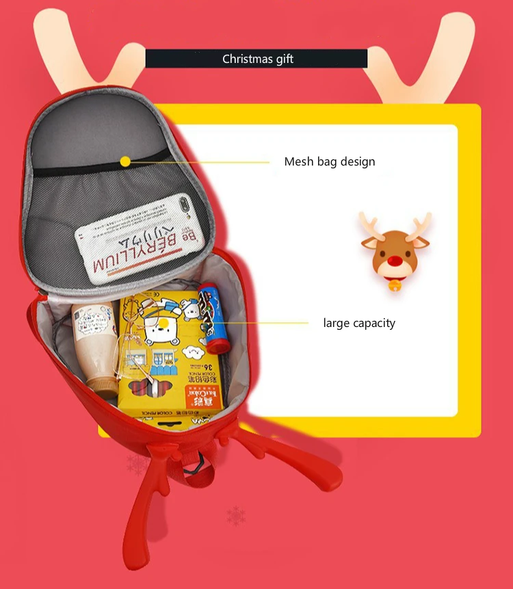 3D мультфильм малыш рюкзак безопасный анти-потерянный детский мешок детская школьная сумка Veiligheidsharnas детский поводок Andador Рождественский