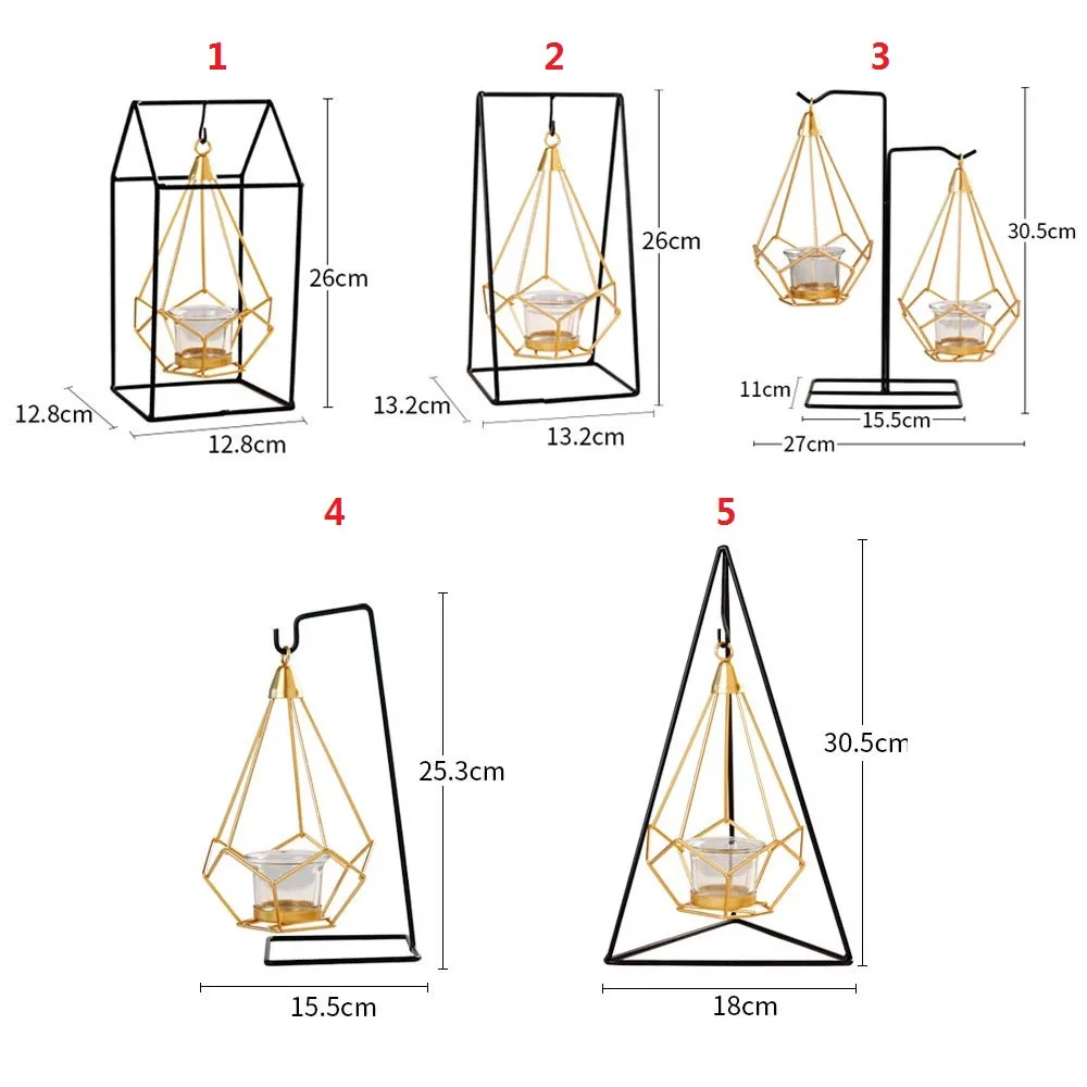 Нордический стиль кованого железа геометрический канделябр, подсвечник люстра бутафория для свадебной вечеринки украшения для дома Металл ремесла