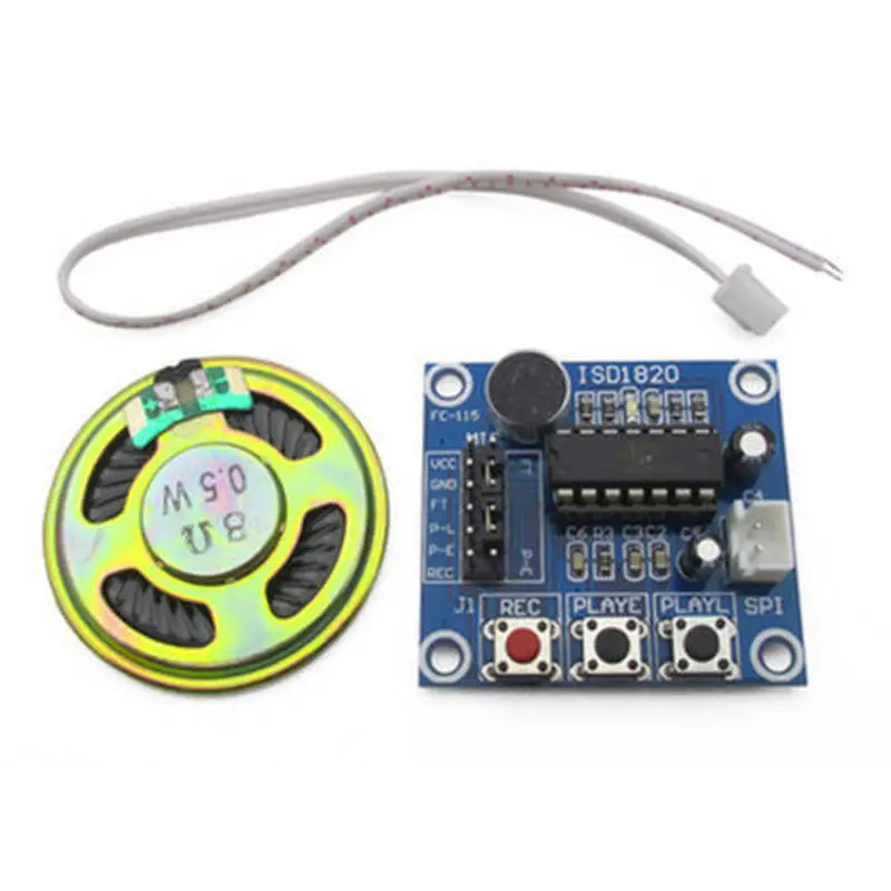 

1 sets Voice ISD1820 Recording Recorder Module With Mic Sound Audio+Loudspeaker