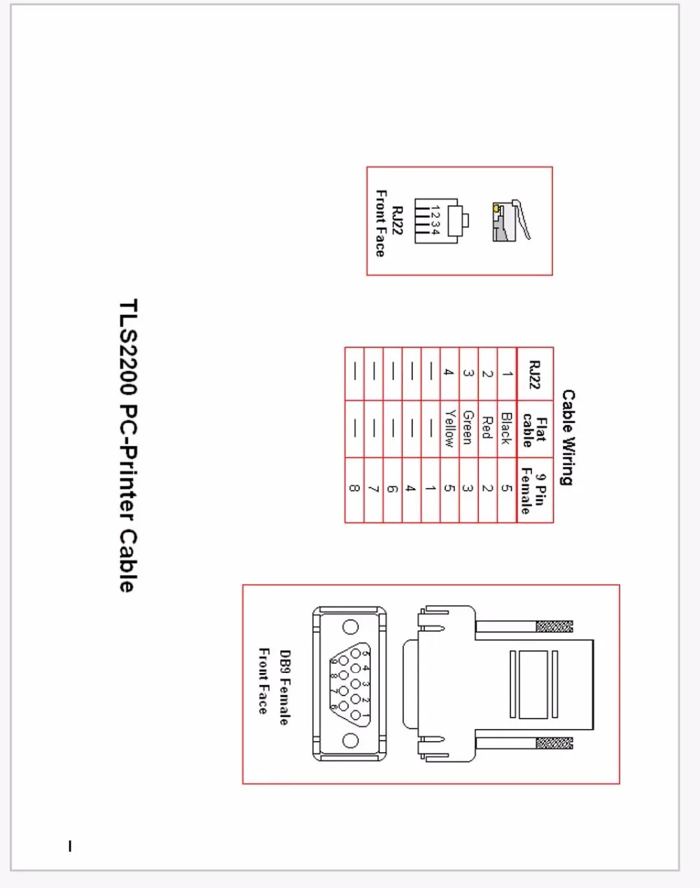 TLS2200 pc printer cable