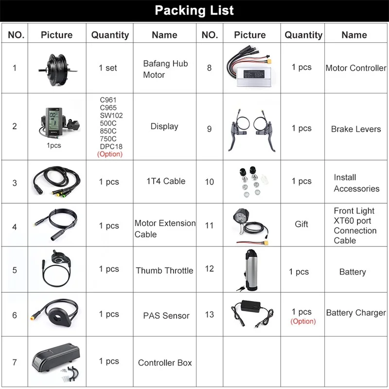 Discount Bafang Rear Hub Motor Conversion Kit Electric Bicycle Motor D & DC Type 36V 250W Ebike Wheel Drive Engine with 10Ah Battery 5
