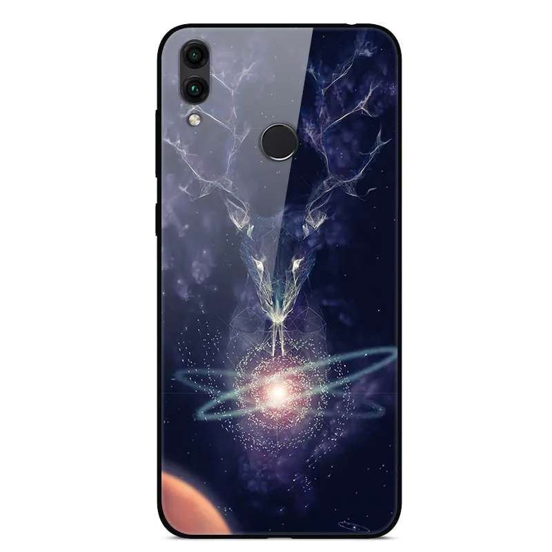 Для Honor 8C чехол с глянцевым стеклом жесткий чехол для телефона для huawei Honor 8C 8 C BKK-L21 чехол s мягкий TPU чехол с рамкой Honor8C Fundas