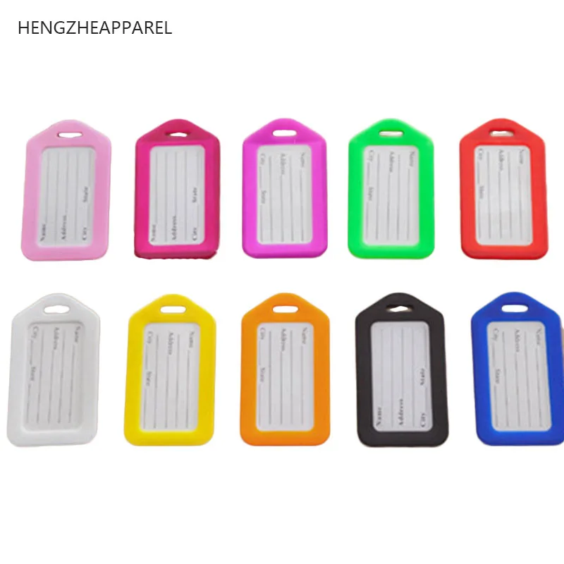 2017 new plastic card hook waterproof strap ID name label luggage tags