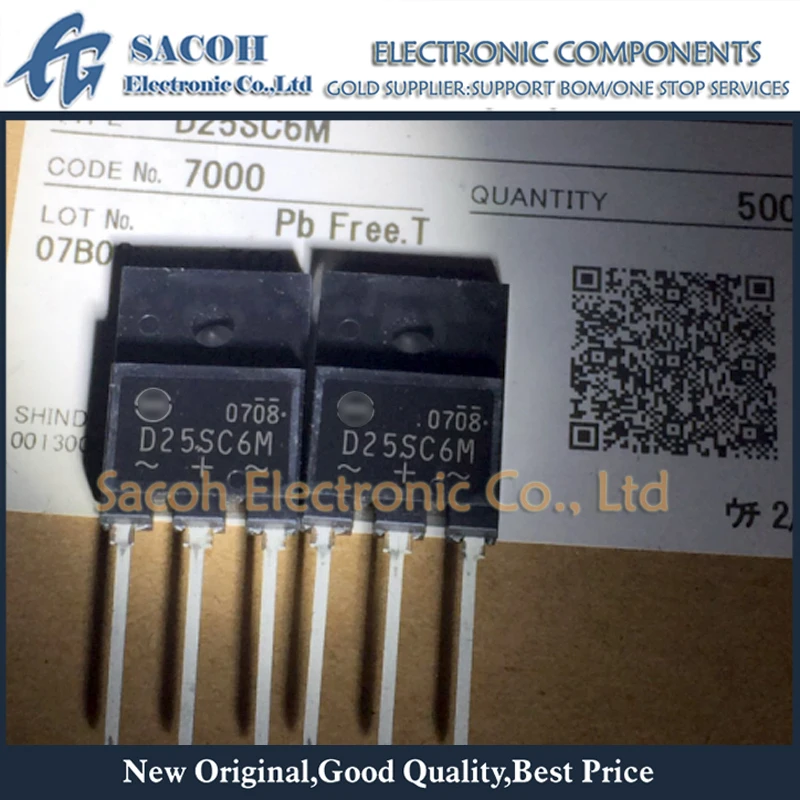 

New Original 10Pcs D25SC6M D25SC6MR S25SC6M DF25SC6M 25SC6M TO-3PF/TO-3P/TO-263 25A 60V Schottky Rectifiers