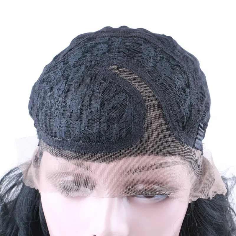 Luxury For Braiding Long Black Wig High Temperature Fiber 26 Inch 150% Density L Part Lace Front Synthetic Wigs For Women Luxury For Braiding Long Black Wig High Temperature Fiber 26 Inch 150% Density L Part Lace Front Synthetic Wigs For Women