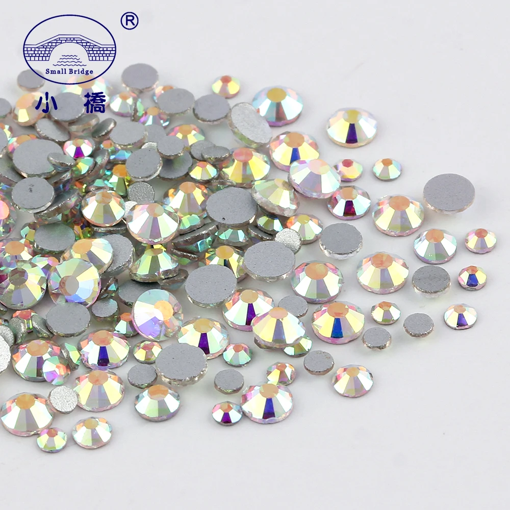 Ss6 Ss16 3D круглая смесь Стразы для украшения одежды ногтей 1440 шт Кристаллы с плоской