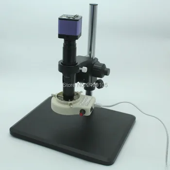 

HD 1080P 60fps VGA Industrial Digital Electron Microscope Camera+Fine adjustment bracket+10X-200X C-Mount Lens+56 LED light
