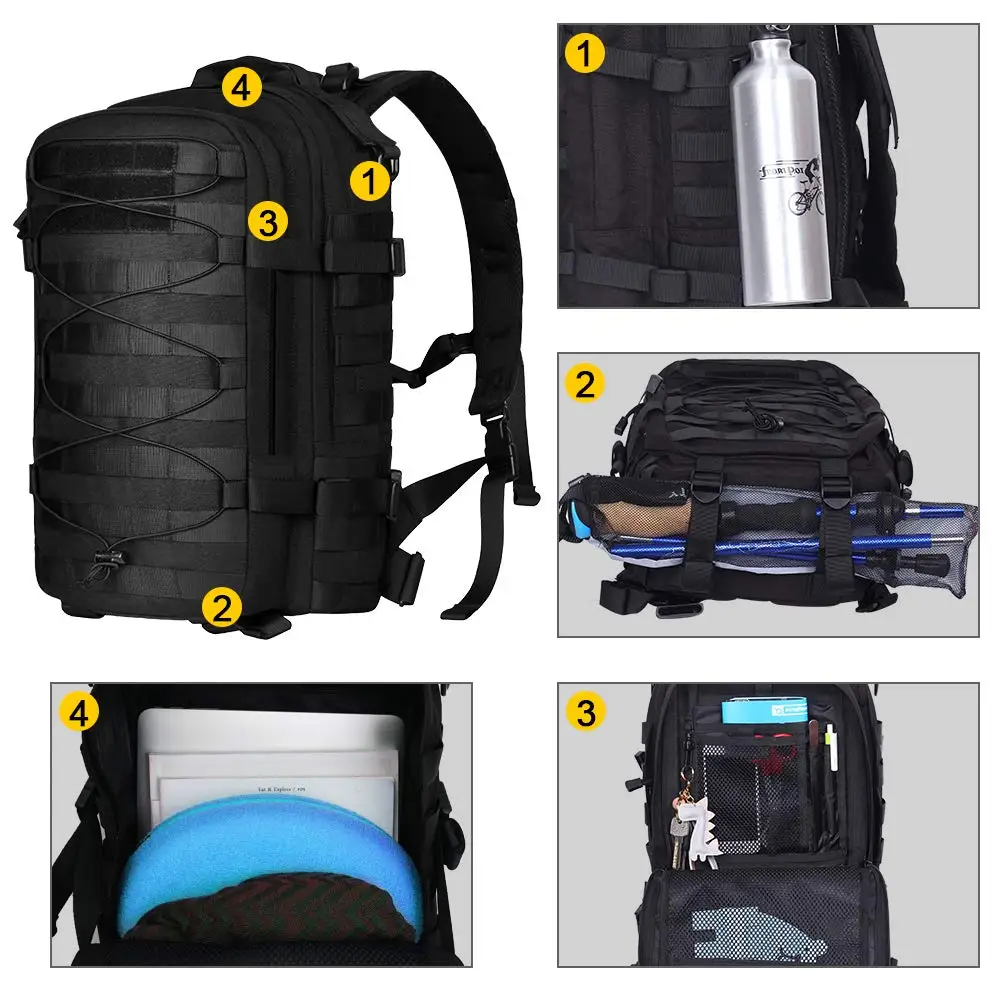 Тактический Рюкзак Molle военный штурмовой пакет нейлоновый походный рюкзак для ноутбука сумка на плечо для путешествий кемпинга пешего туризма альпинизма