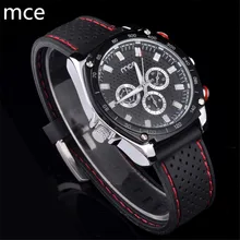 MCE Superior de lujo marca Hombres deportes militar mecánico Automático Reloj de Pulsera Banda de Goma a prueba de agua Reloj de los hombres relogio masculino 2016