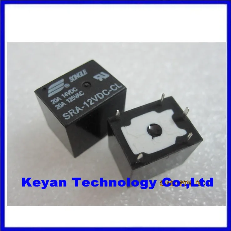 

50pcs 12VDC 20A SRA-12VDC-CL 5Pins Mini Power Relay Automotive Relay