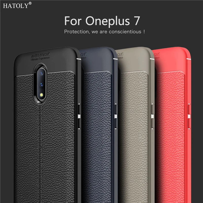 For Oneplus 7 Case Cover For Oneplus 5 6 7 5T 6T Leather Case Rubber Silicone Shell TPU Soft Phone Cover Case for Oneplus 7