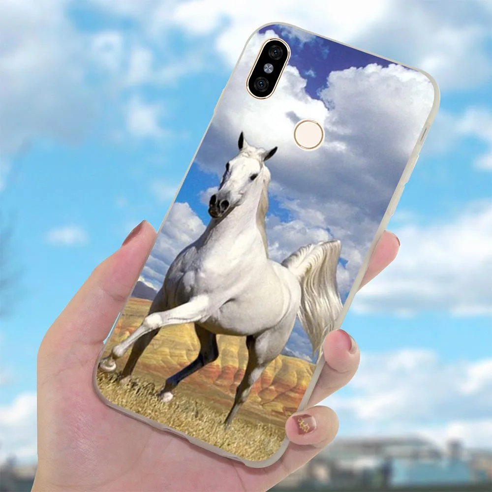 Мягкий чехол из ТПУ с изображением лошадей и животных для Xiaomi Mi A2 Lite 8 SE A1 9 se чехлы