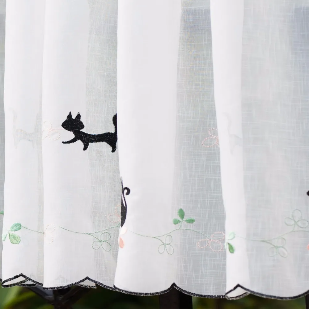Cute Animal Window Curtains Cat Cafe Curtain Home Decorative Cute Animal Window Curtains Cat Cafe Curtain Home Decorative Christmas For Kitchen High Quality Coffee 45x150cm In From