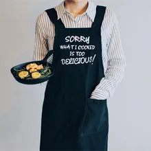 Cotton Canvas Kitchen Apron American Humor Funny Printed Apron For Women And Man Cooking Home BBQ Bibs Customized Print Logo