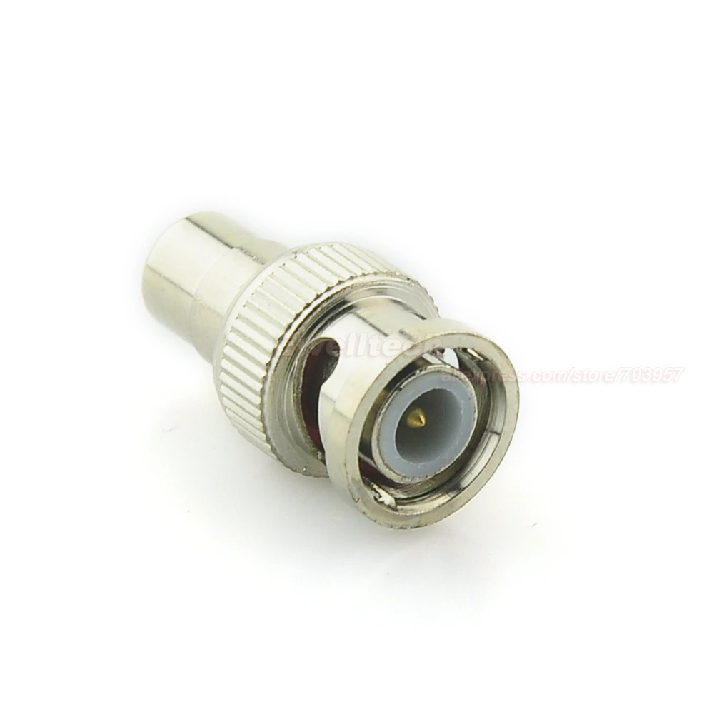BNC Male to RCA Female Coax Cable Connector Adapter Coupler for CCTV Camera