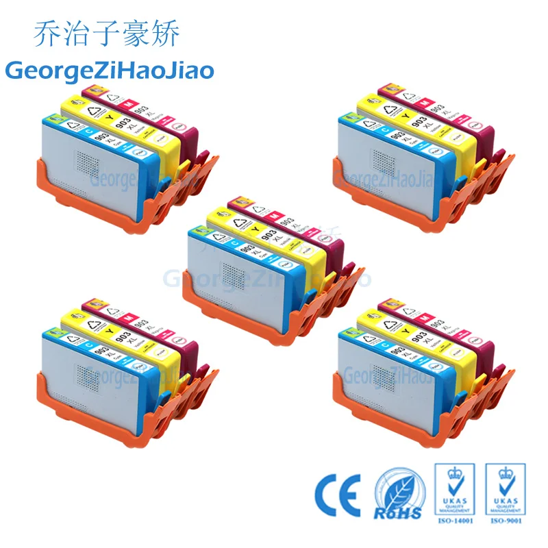 

903XL 5XCMY Compatible for HP 903 903 XL Ink Cartridge for HP903 903xl for Officejet Pro 6975 6970 6950 6960 Printer