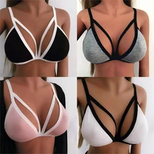 Сексуальный купальник бикини на бретельках сшивание цвет полый летний бюстгальтер полноразмерный бикини бюстгальтер
