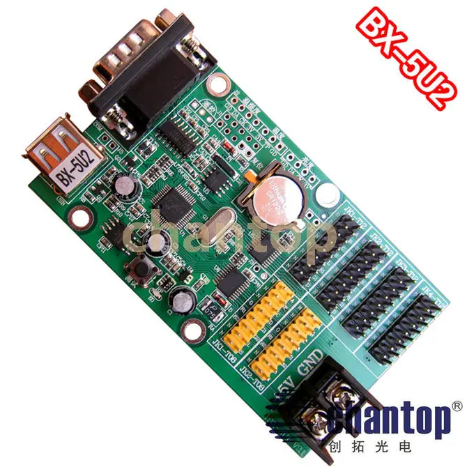 

BX-5U2 USB + rs232 port 3200*32 pixels Scrolling message Single&Two color LED Screen display control Card Driving Board system