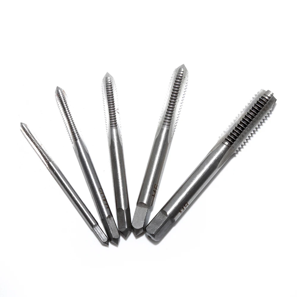 5pcs Hand Screw Tap Thread M3/M4/M5/M6/M8 Tool Metric Plug Set Drill Die | Инструменты