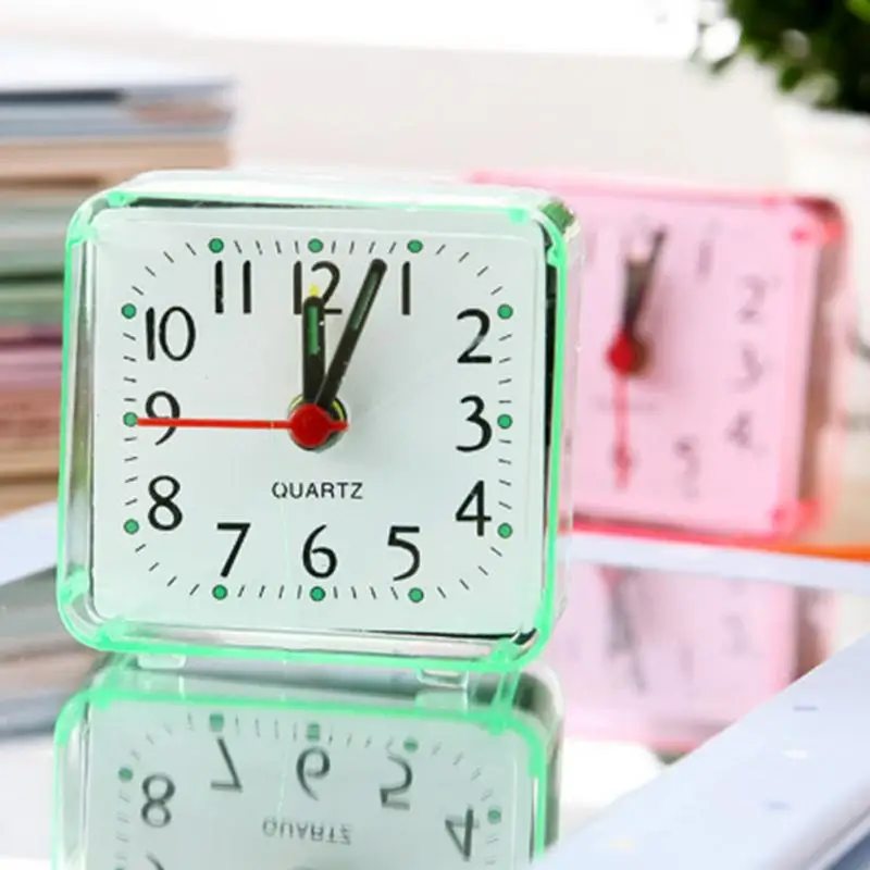 High Quality Portable Cute Bedroom Clocks Square Small Bed Compact Travel Quartz Beep Alarm Clock Drop Shipping #0609 High Quality Portable Cute Bedroom Clocks Square Small Bed Compact Travel Quartz Beep Alarm Clock Drop Shipping #0609