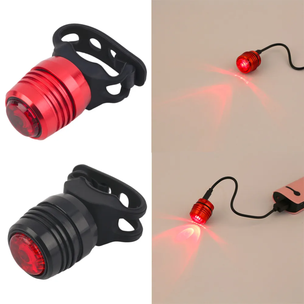 

USB Rechargeable 3-Mode Bike Tail Lamp Bike Bicycle Tail Rear Warning Red Light Lamp Aluminum alloy+ Silicone free shipping