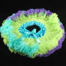 Для маленьких девочек юбки зеленый лайм Радужная юбка для девочек день рождения Pettiskirt младенца юбки-пачки лоскутное короткая юбка