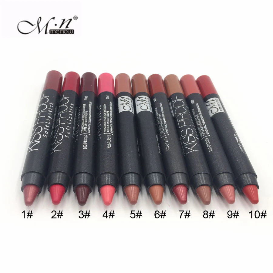 MENOW 6Pcs Waterproof Long-lasting Red Velvet Lip Stick Nude Tattoo Matte True Brown Color Pencil Lipstick Crayon Lot Makeup Set MENOW 6Pcs Waterproof Long-lasting Red Velvet Lip Stick Nude Tattoo Matte True Brown Color Pencil Lipstick Crayon Lot Makeup Set