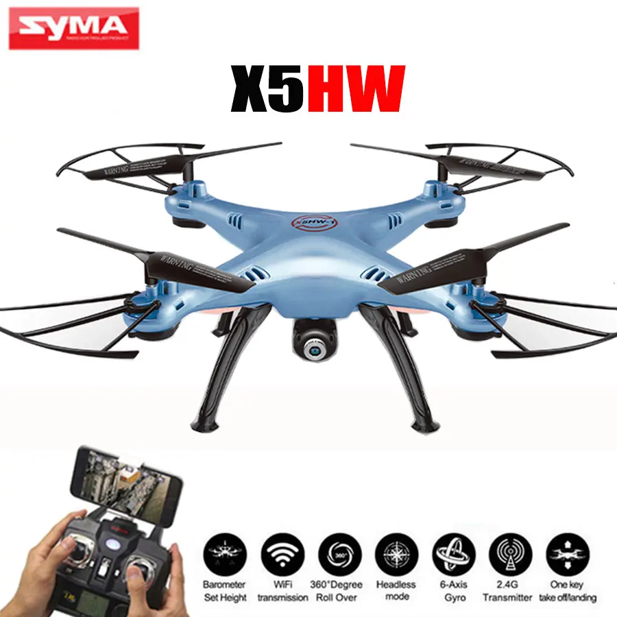 Buy Cheap Original Syma X5HW Quadcopter FPV Real-time Drone With WIFI 2MP HD Camera 2.4G RC Helicopter Toys Pressure High one key return