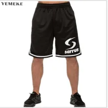 YEMEKE мужской моды Шорты длина фитнес-упражнения для отдыха мужская Красный Черный Шорты