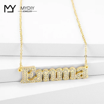 

Personalized Necklace for Women Stone Chain Zirconia Necklaces Gold Color 925Silver Custom Name Necklace Fashion Jewlery