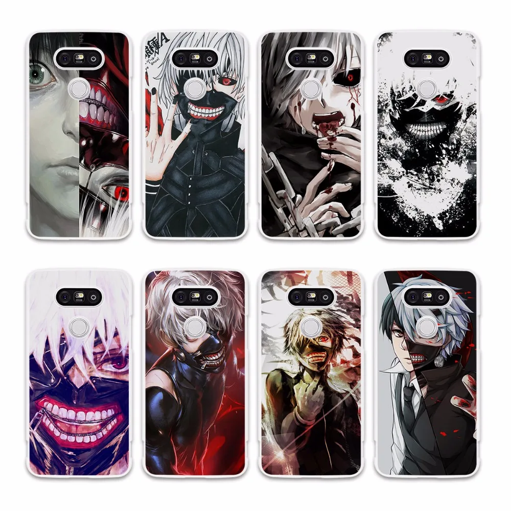 Tokyo Ghoul Kaneki Ken design hard White phone Case Cover for LG G5 G4 G3 V20 V10 in Half wrapped Case from Cellphones & Tele munications on