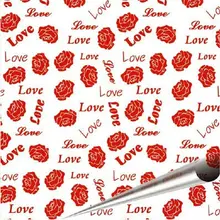 Валентина красная роза любовь шаблон шоколад Переводные листы съедобная бумага-10 листов в упаковке