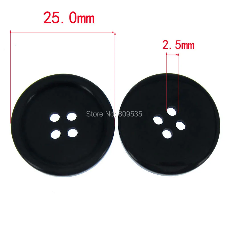 30 шт. " черные кнопки из смолы большие черные кнопки подходят декоративные подвески предметы для скрапбукинга аксессуары 25 мм