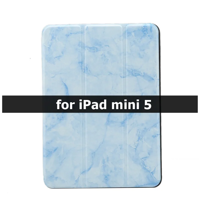 Чехол для Apple iPad mini 5 чехол с держателем-карандашом умный кожаный трехслойный мраморный Чехол для iPad mini 4 чехол 7," kimTHmall - Цвет: mini 5-Sky