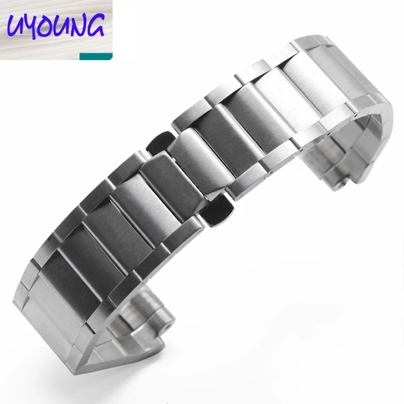 

Yongyang Stainless steel watch chain alternative convex mouth stainless steel watchband male 30*24mm butterfly accessories