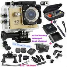 2.0 дюймов Экран hdmi Wifi W9 Спорт видеокамера 1080 P Полный HD Mini Водонепроницаемый 30 м видеокамеры Go pro Камеры Стиль спорт камера