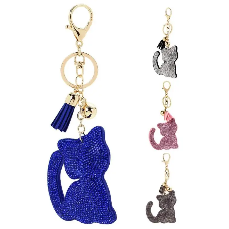 

Charm Fashion Cat Keychain Cat keychain Leather Keyring 2018 Big Promotion